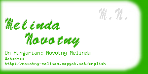 melinda novotny business card